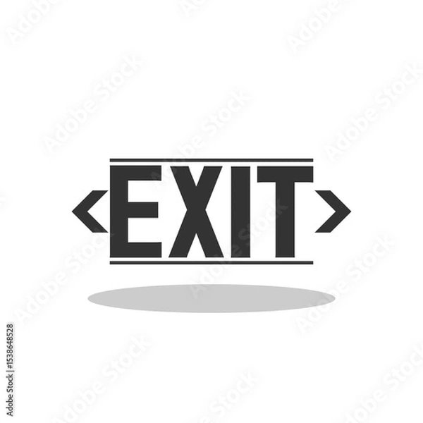 Fototapeta Exit sign icon with shadow