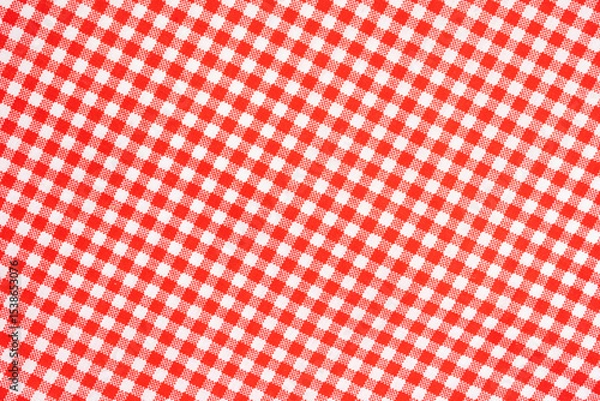 Fototapeta Red gingham check pattern that can be used for background.