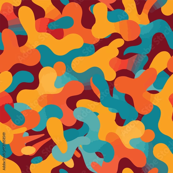 Fototapeta Everyday Marvels Pop Art Movement Painting of Ordinary Objects in Vector Form, with Solid Colors and Striking Visuals. Vector illustration