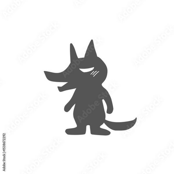 Fototapeta シルエット　おおかみ