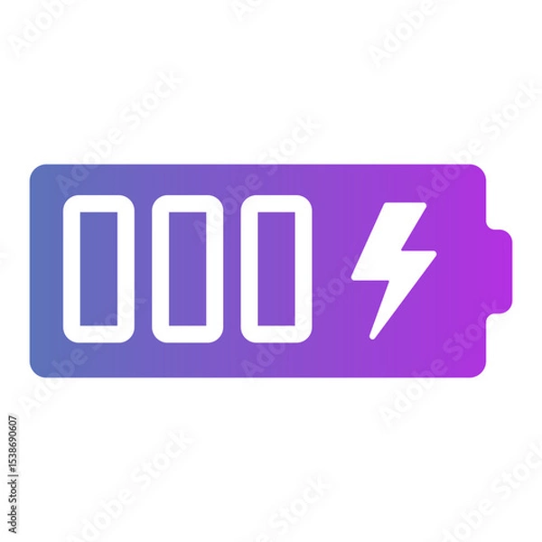 Fototapeta battery Gradient icon
