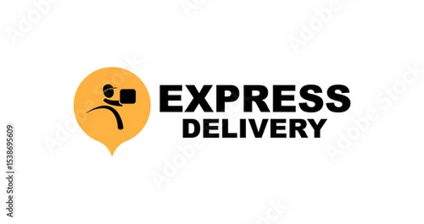Obraz express delivery sign o white background	