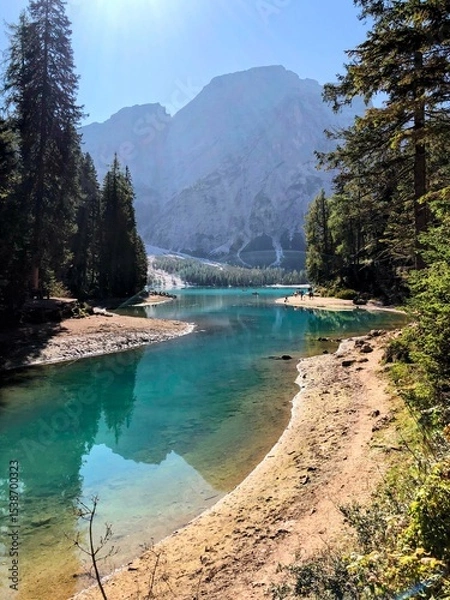Fototapeta lago dolomitas