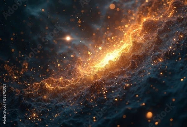 Fototapeta The dazzling light deep in the nebula