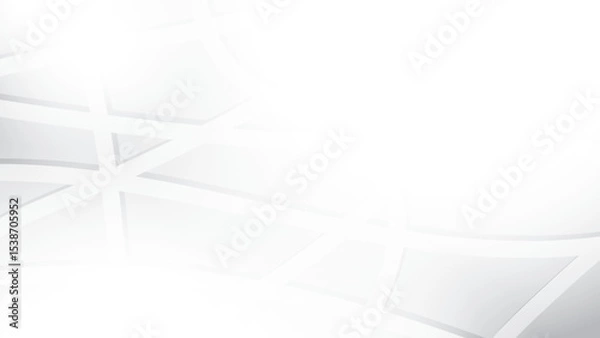 Fototapeta Abstract white and gray color, modern design stripes background with curve lines. Vector illustration.
