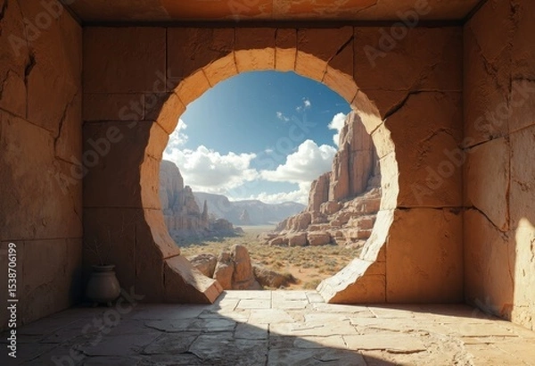 Obraz The Eye of Grottoes Looking at the Desert