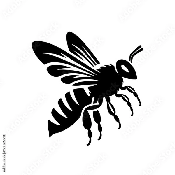 Fototapeta Bee Silhouette Vector Masterpiece