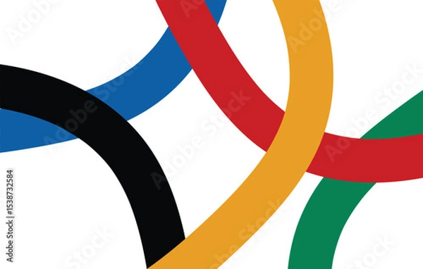 Obraz Abstract Colorful Olympic Palette Geometric Background