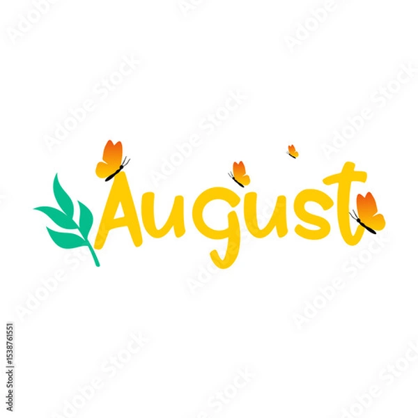 Obraz August vector illustration background. it is suitable for card, banner, or poster