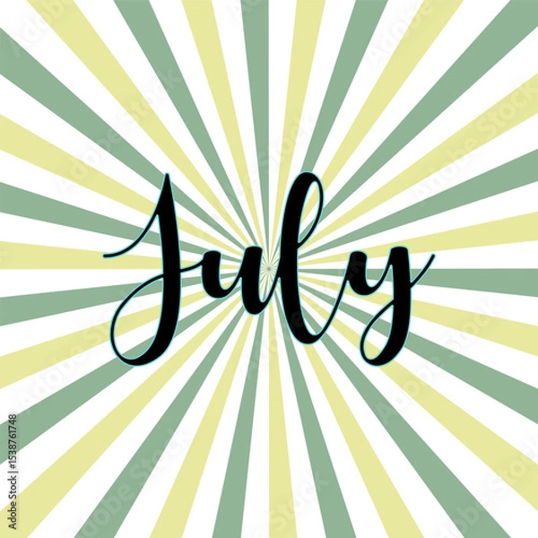 Obraz July vector illustration background. it is suitable for card, banner, or poster