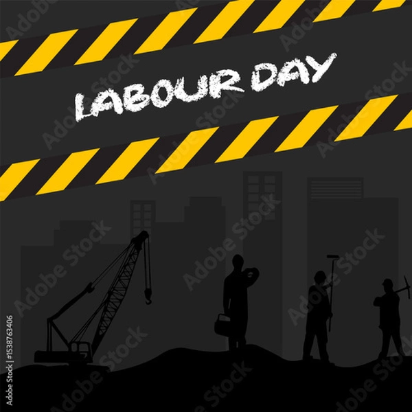Obraz labour day vector illustration background. it is suitable for card, banner, or poster
