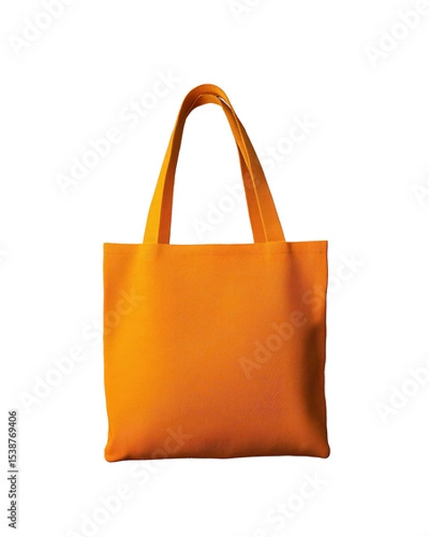 Fototapeta An orange bag. The bag is made of canvas and is large enough to carry a lot of items.