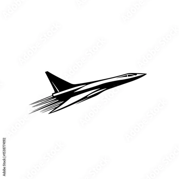 Obraz vector icon of supersonic plane