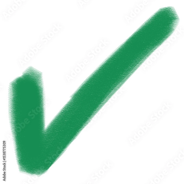 Obraz green check mark	
