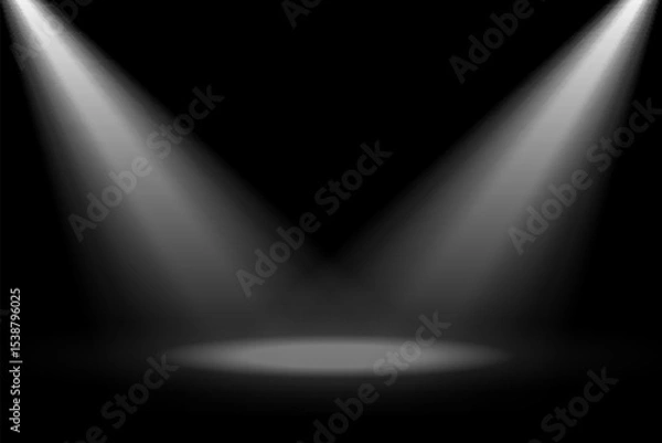Obraz abstract stage spotlight focus on black background