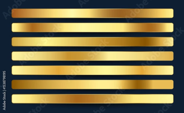 Obraz premium royal golden gradients swatches palette set design