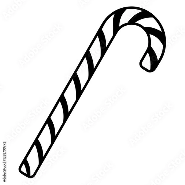 Obraz candy cane isolated on white background