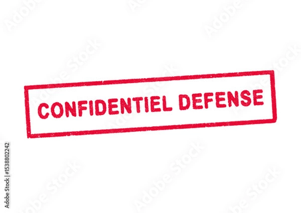 Obraz Confidentiel défense en tampon encreur rouge vectoriel