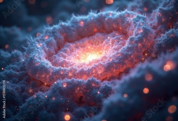 Fototapeta Energy explosion deep within the nebula