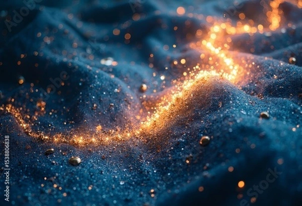 Fototapeta The Fantasy Journey of Golden Light Track