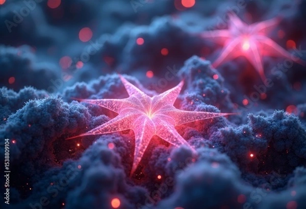 Fototapeta The dazzling starlight deep in the nebula