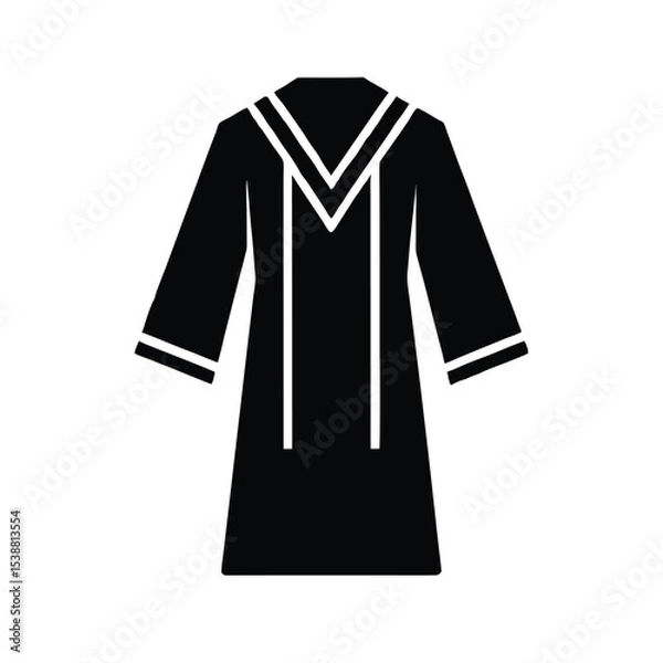 Obraz black jacket isolated on white background