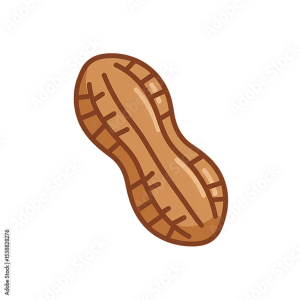 Fototapeta A Single Peanut in Focus isolated on transparent baackground