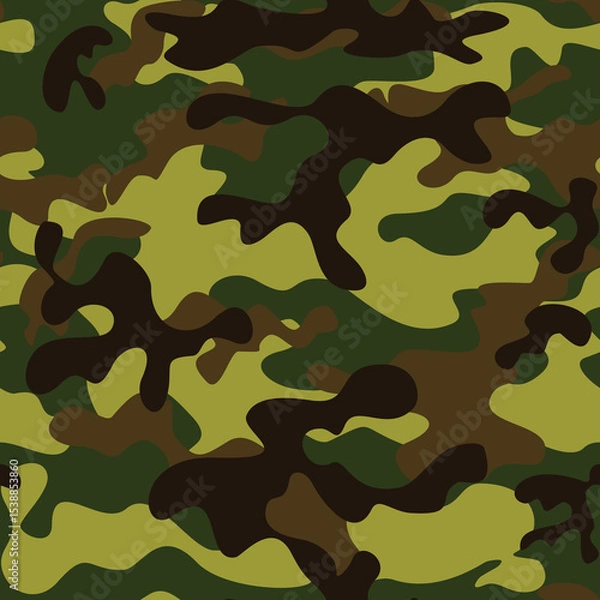 Fototapeta modern camouflage vector pattern, texture repeat, classic design for print