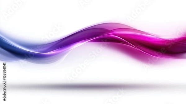 Fototapeta Flowing ribbon of vibrant purple and magenta colors dynamic and modern look