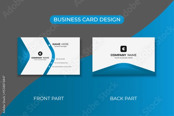 Fototapeta Creative modern visiting card and business card