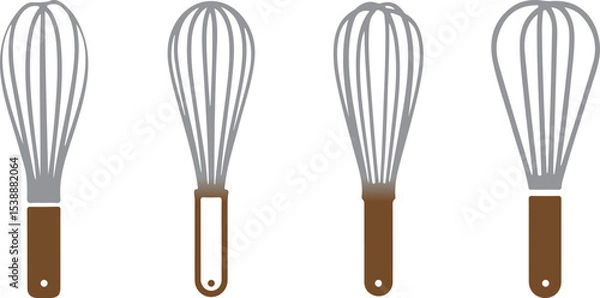 Obraz Kitchen Whisk Colorful Vector Design Collection
