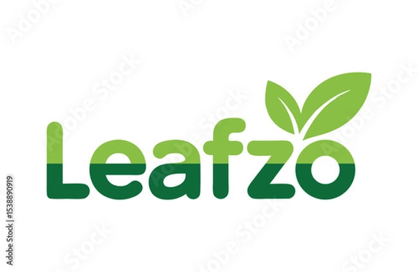 Fototapeta Leafzo Logo, Fresh and Natural Brand Identity