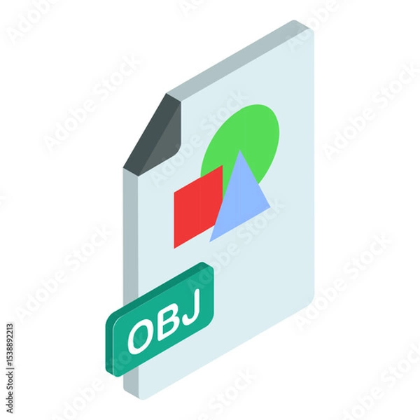 Fototapeta Texture Coordinates and Vertices of 3d model isometric concept, architectural models material properties vector color icon design, additive manufacturing Stock illustration