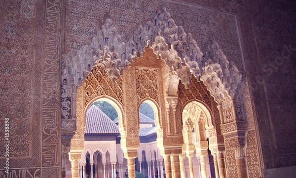 Obraz arches mudéjar au palais de l'alhambra de grenade