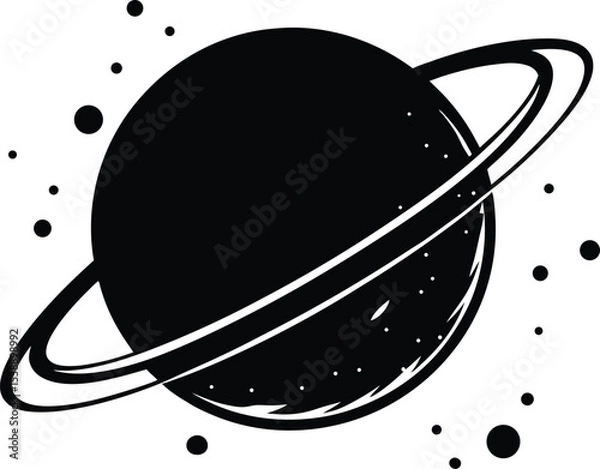 Fototapeta Celestial Ringed Planet Space Illustration