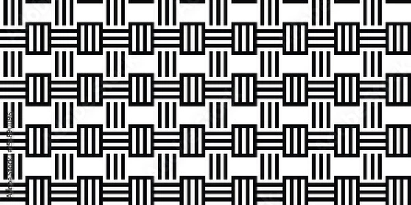 Fototapeta Abstract seamless pattern of stripes in a weave. Vector illustration.