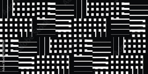 Fototapeta Abstract seamless pattern of stripes in a weave. Vector illustration.