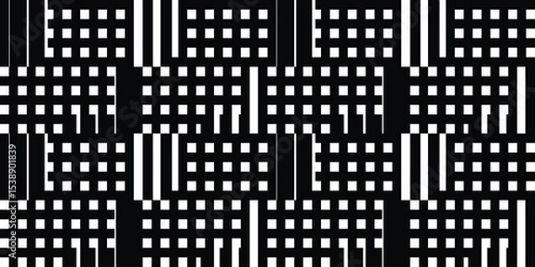 Fototapeta Abstract seamless pattern of stripes in a weave. Vector illustration.