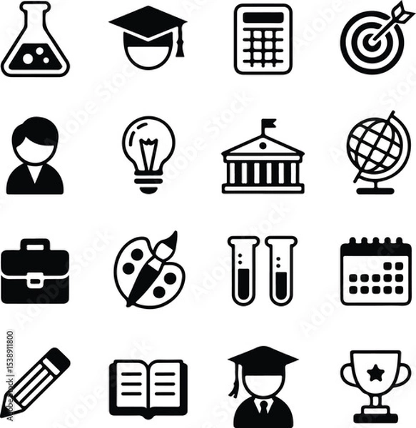 Obraz Education and Science Icon Set