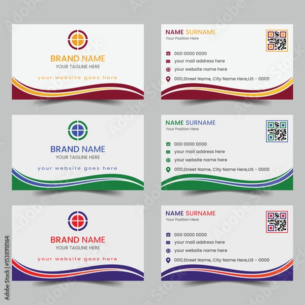 Obraz Modern business card design template.
