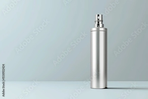 Obraz Premium Quality Image of Silver Spray Tube for Cosmetic Product Design Mock Up
