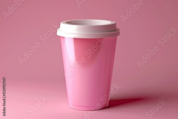 Obraz Premium Quality Image of Plastic Cup Mockup Rendering Design