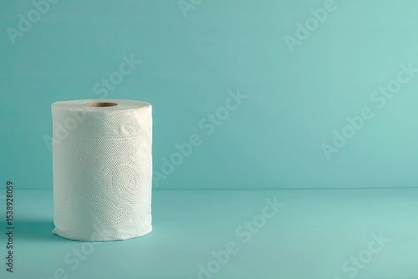 Obraz High Resolution of Closeup Plain Toilet Paper Roll