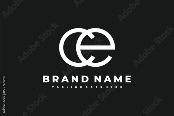 Fototapeta monogram letter CE logo