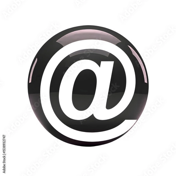 Fototapeta Glossy Black and White @ Symbol Icon  
