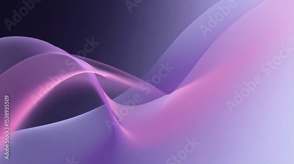 Fototapeta A minimalist abstract design with soft gradients transitioning from deep purple to light pink, with blurred edges .