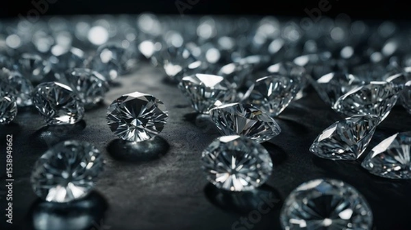 Obraz diamond on black background