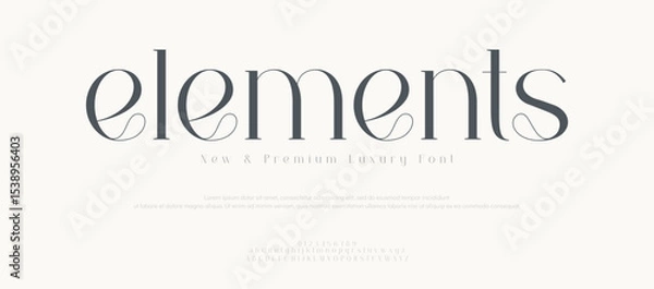 Fototapeta Luxury vintage alphabet letters font and number.  Classic Lettering Minimal Fashion Designs. Typography modern serif fonts regular decorative vintage concept. vector illustration
