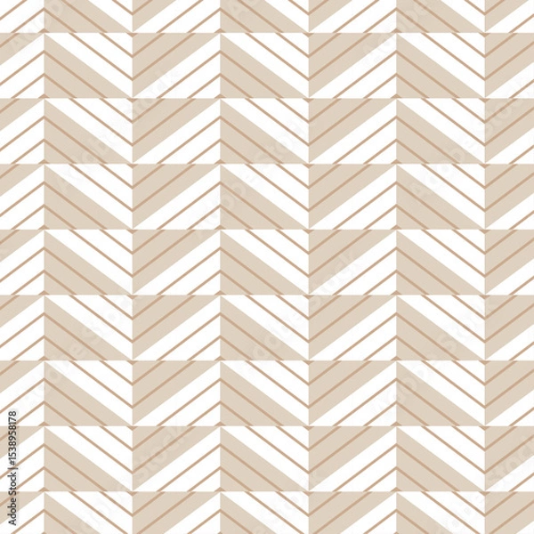 Fototapeta Intricate Repeating Chevron Pattern Featuring Alternating Striped Beige and White Triangles