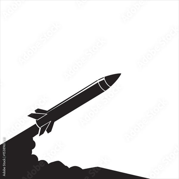 Obraz Ballistic missile vector design.